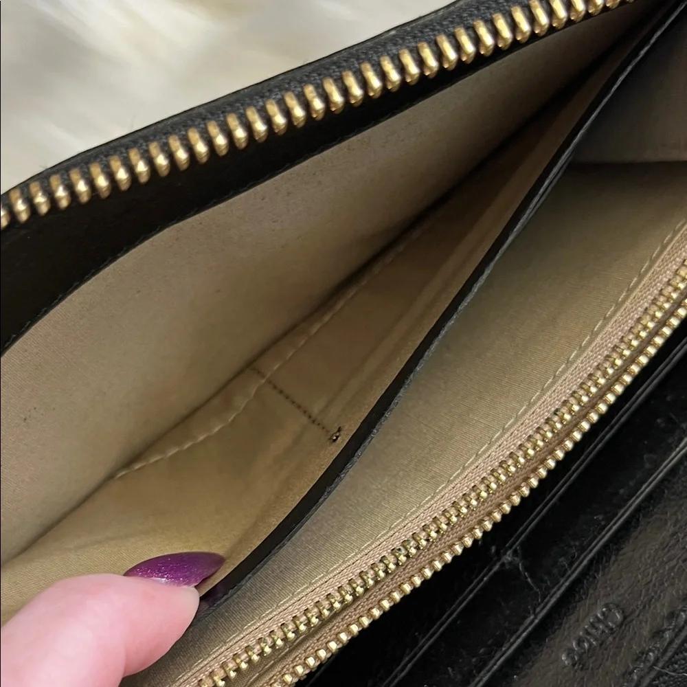 Chic Chloe Black Leather Long Wallet - Picture 9 of 14